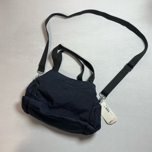 Kipling Felix Large Crossbody Handbag in Navy w/monkey keychain NWT - Picture 4 of 9